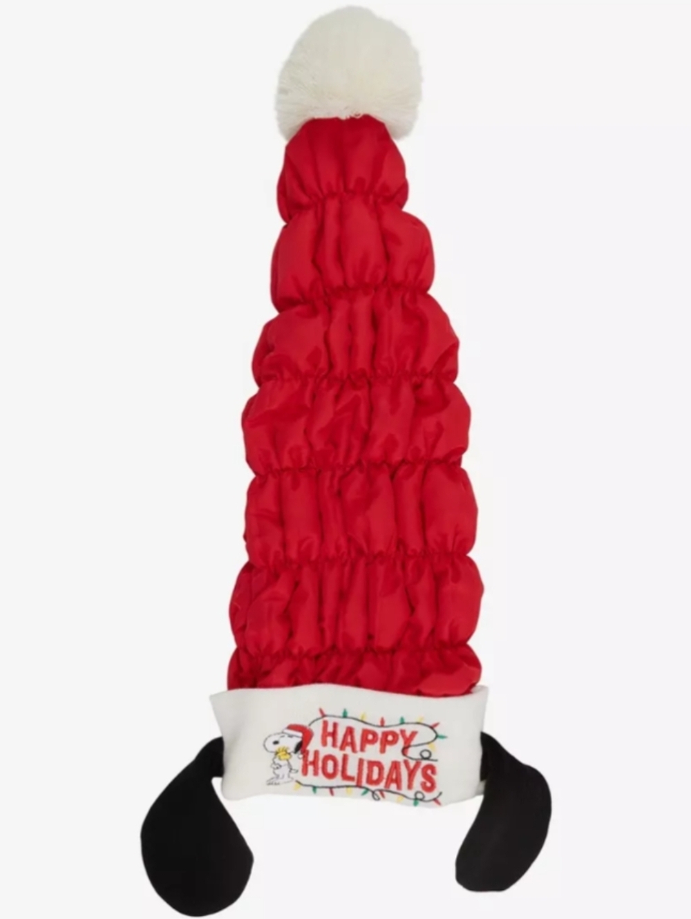 Peanuts Snoopy Puffer Santa Hat Happy Holidays New with Tags!